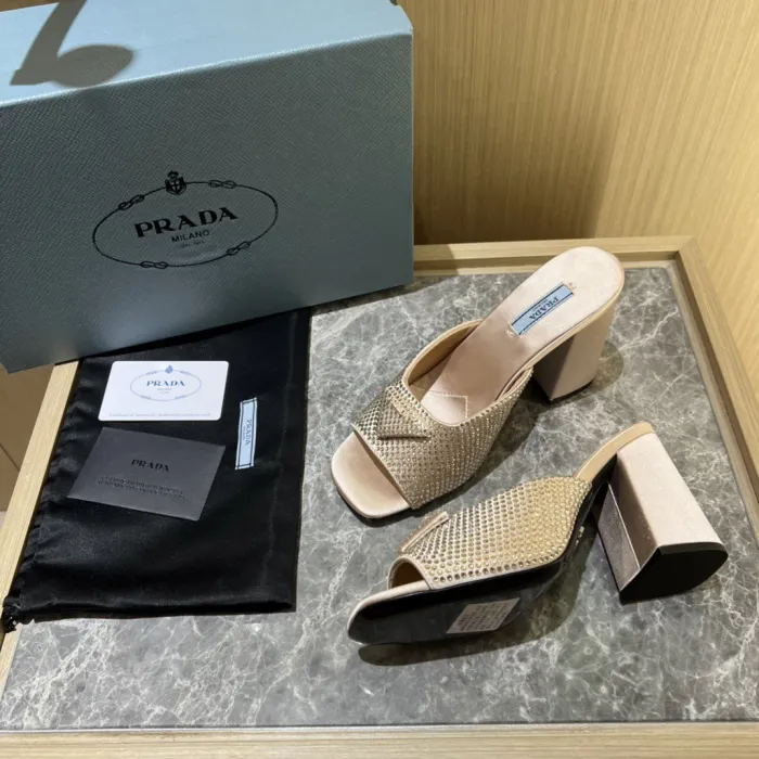 Prada Satin Pumps with Crystals Size 35-41 9-Color