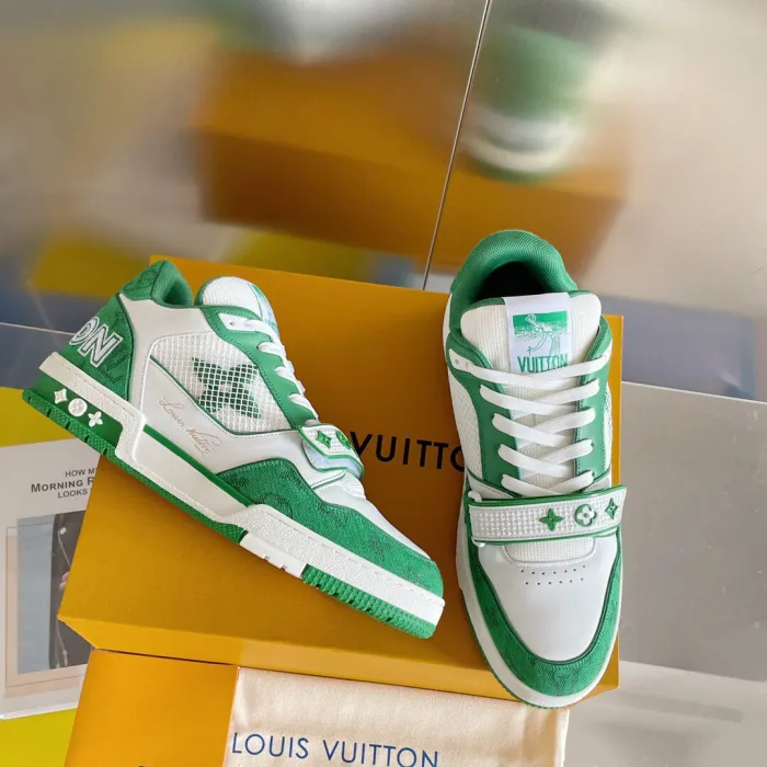 Louis Vuitton LV Trainer Velcro Strap Sneaker Size 39-45  5-Color