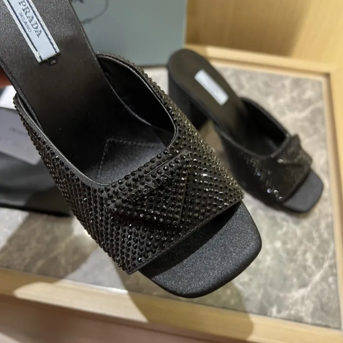 Prada Satin Pumps with Crystals Size 35-41 9-Color