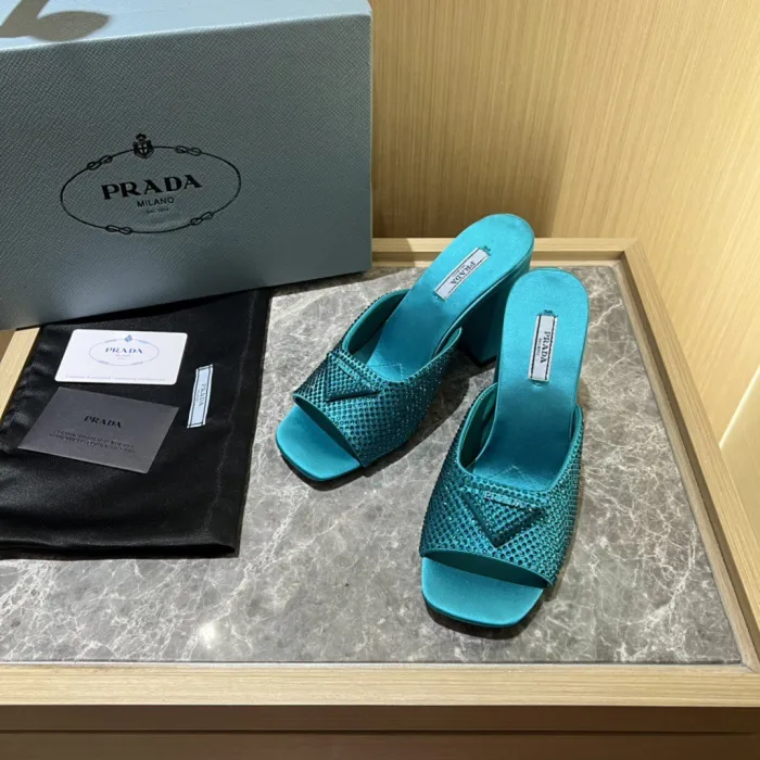 Prada Satin Pumps with Crystals Size 35-41 9-Color