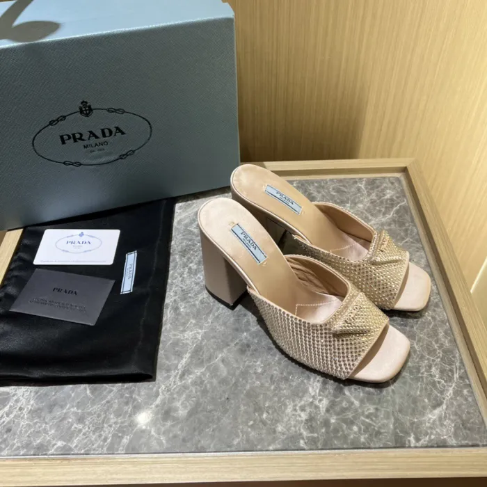 Prada Satin Pumps with Crystals Size 35-41 9-Color