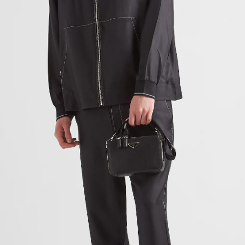 Prada 2VH070 Saffiano Leather Prada Brique Bags Size 19*12.5*5.5cm