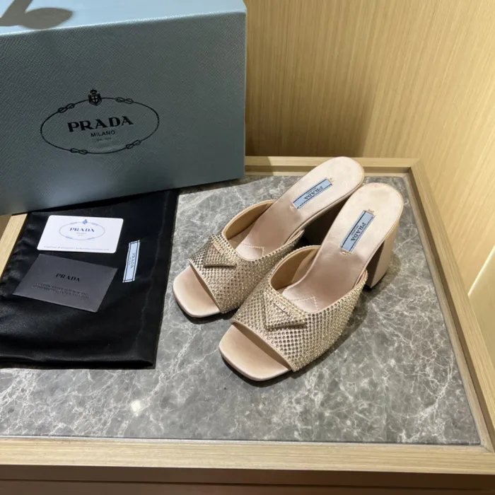 Prada Satin Pumps with Crystals Size 35-41 9-Color