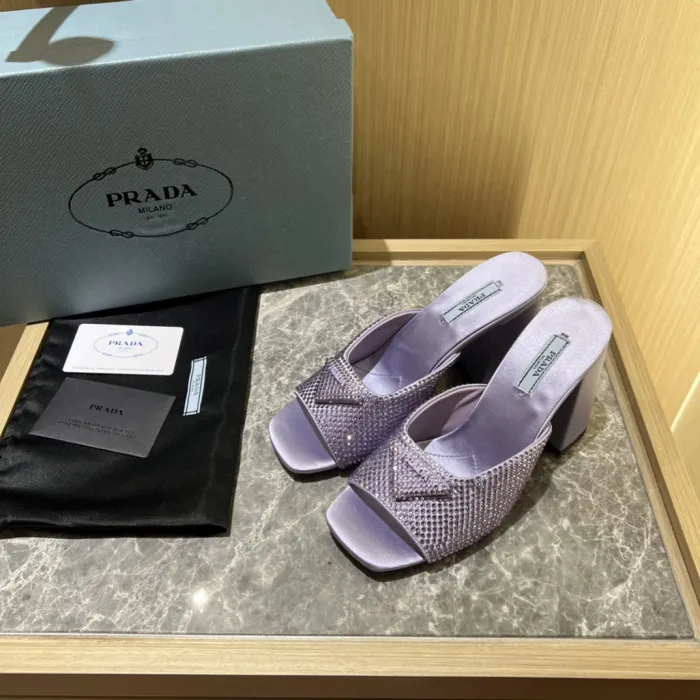 Prada Satin Pumps with Crystals Size 35-41 9-Color