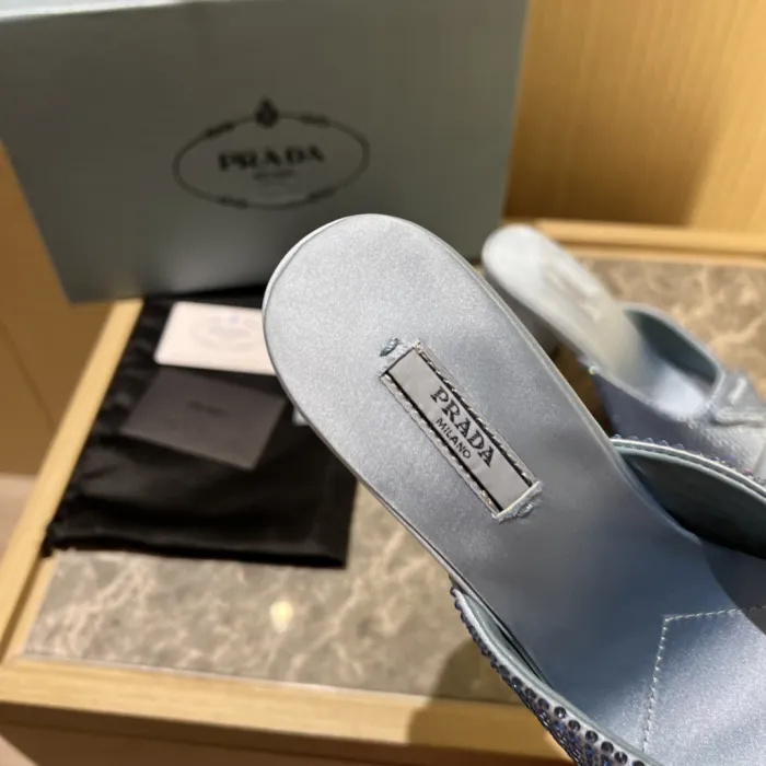 Prada Satin Pumps with Crystals Size 35-41 9-Color
