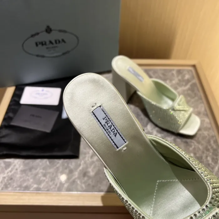 Prada Satin Pumps with Crystals Size 35-41 9-Color