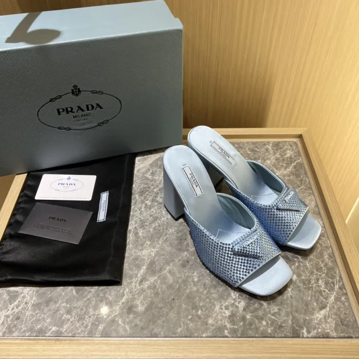 Prada Satin Pumps with Crystals Size 35-41 9-Color