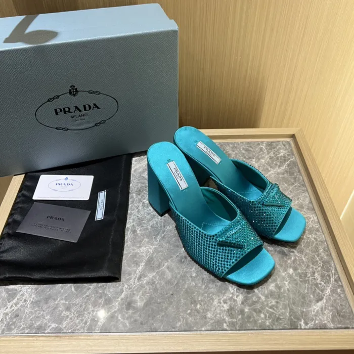 Prada Satin Pumps with Crystals Size 35-41 9-Color