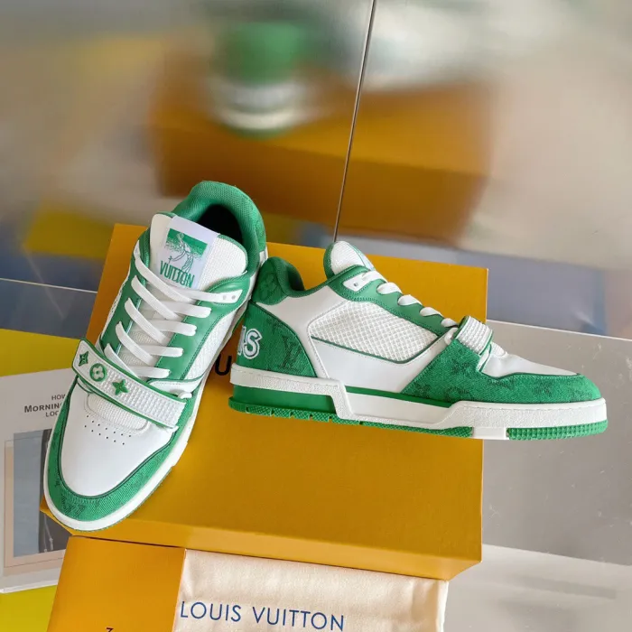 Louis Vuitton LV Trainer Velcro Strap Sneaker Size 39-45  5-Color