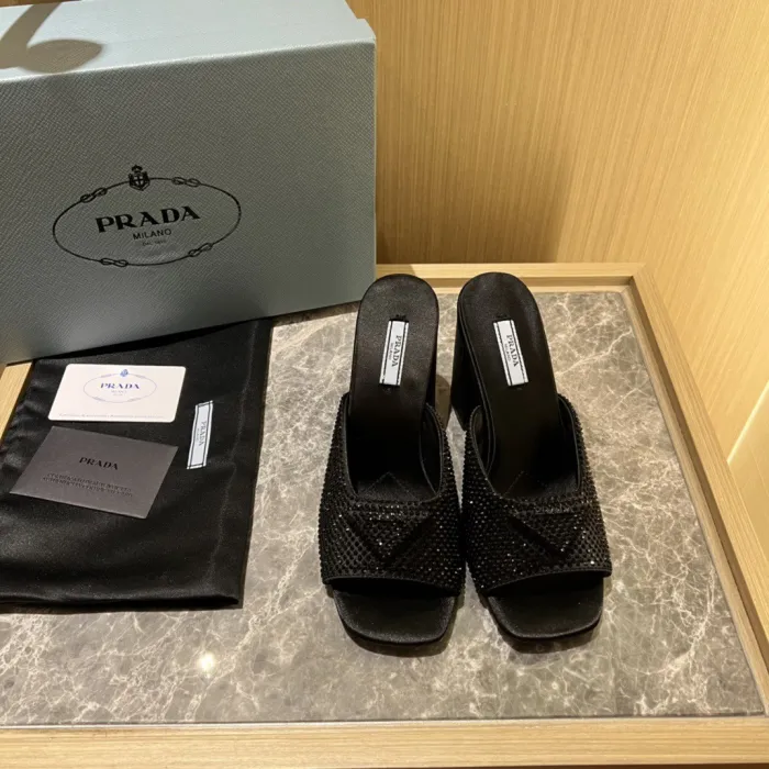 Prada Satin Pumps with Crystals Size 35-41 9-Color