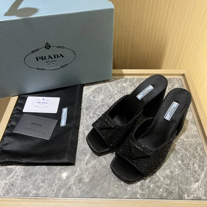 Prada Satin Pumps with Crystals Size 35-41 9-Color