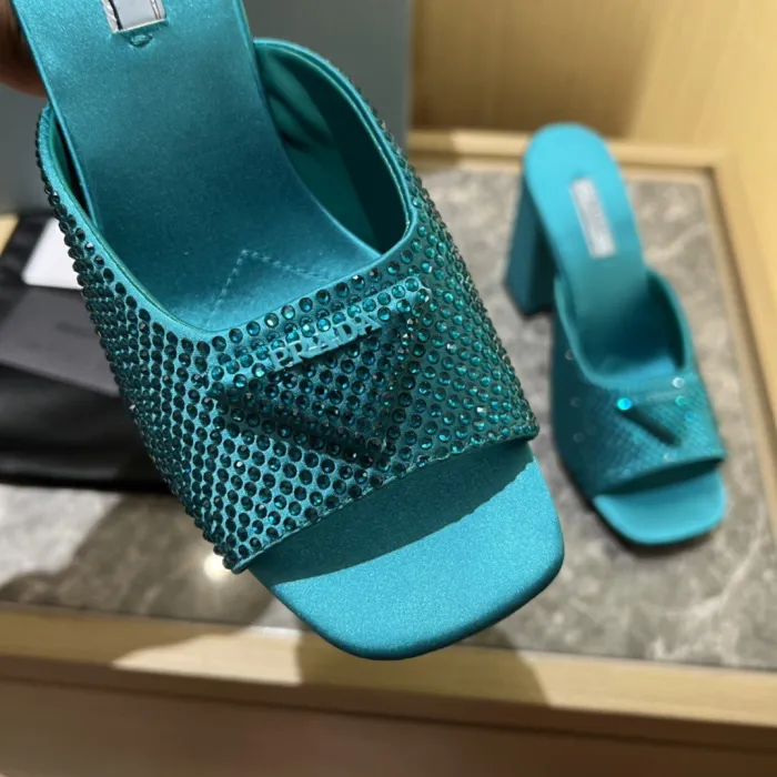 Prada Satin Pumps with Crystals Size 35-41 9-Color