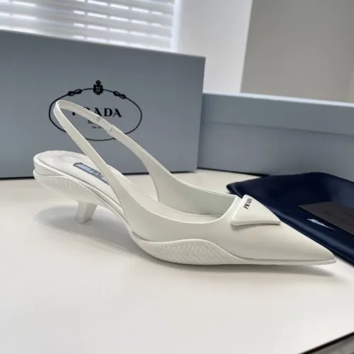 Prada Soft Padded Leather Slingback Pumps Size 35-41 4-Color