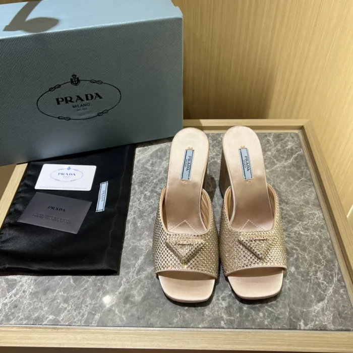 Prada Satin Pumps with Crystals Size 35-41 9-Color