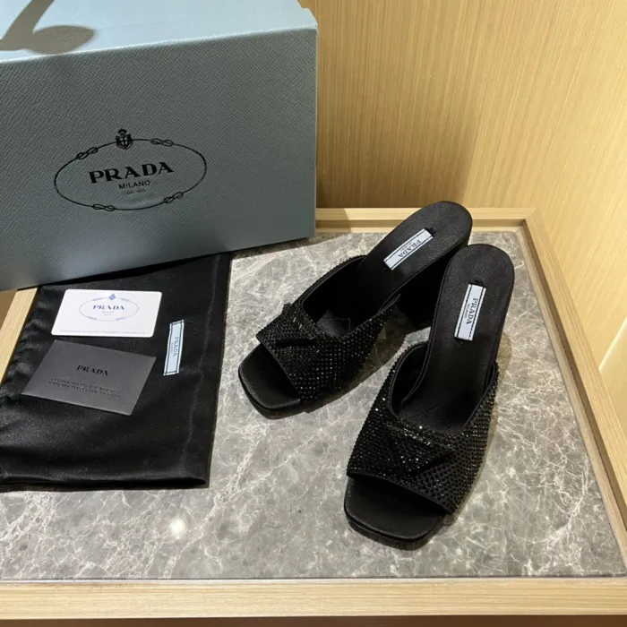 Prada Satin Pumps with Crystals Size 35-41 9-Color