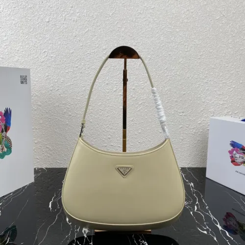 Prada 1BC499 Cleo Brushed Leather Shoulder Bags Size 27*22*6cm