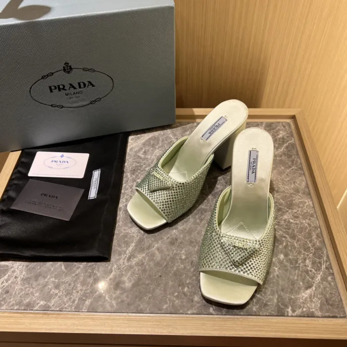 Prada Satin Pumps with Crystals Size 35-41 9-Color