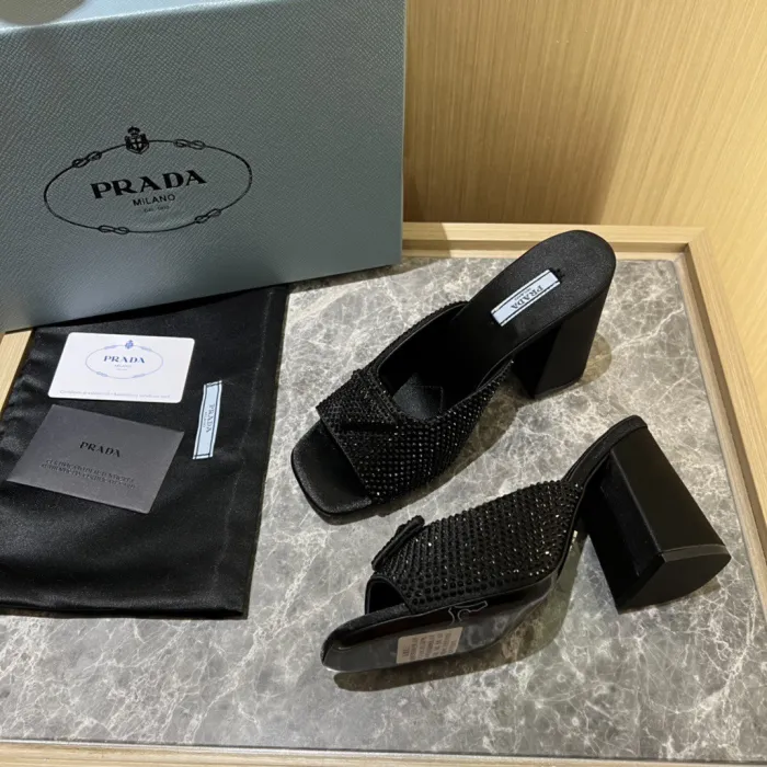 Prada Satin Pumps with Crystals Size 35-41 9-Color