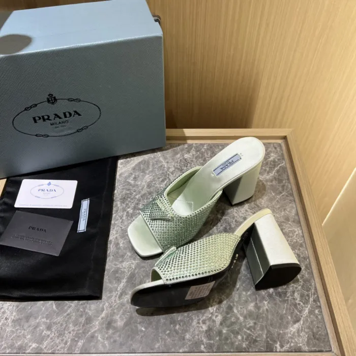 Prada Satin Pumps with Crystals Size 35-41 9-Color