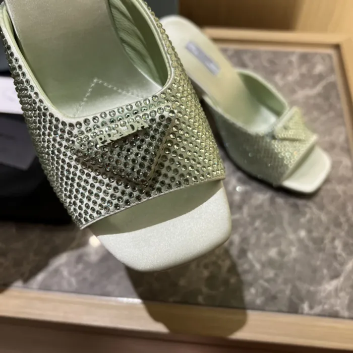 Prada Satin Pumps with Crystals Size 35-41 9-Color