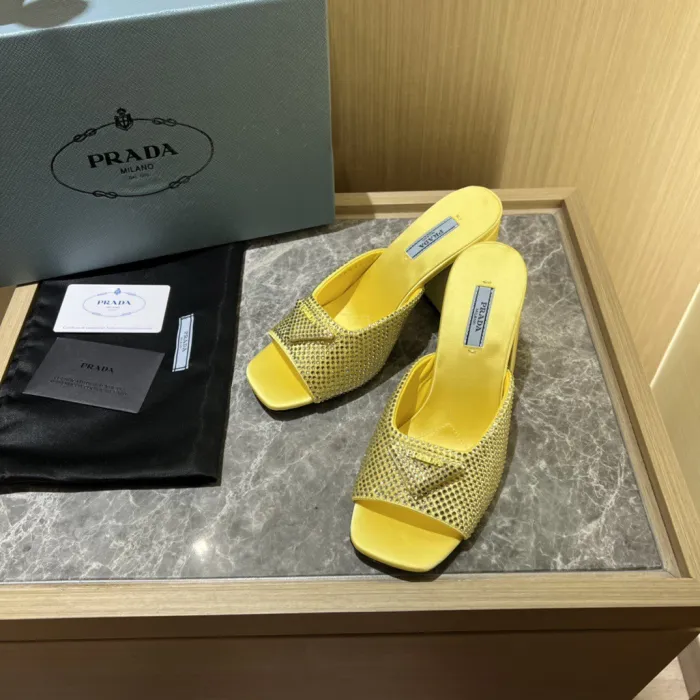 Prada Satin Pumps with Crystals Size 35-41 9-Color