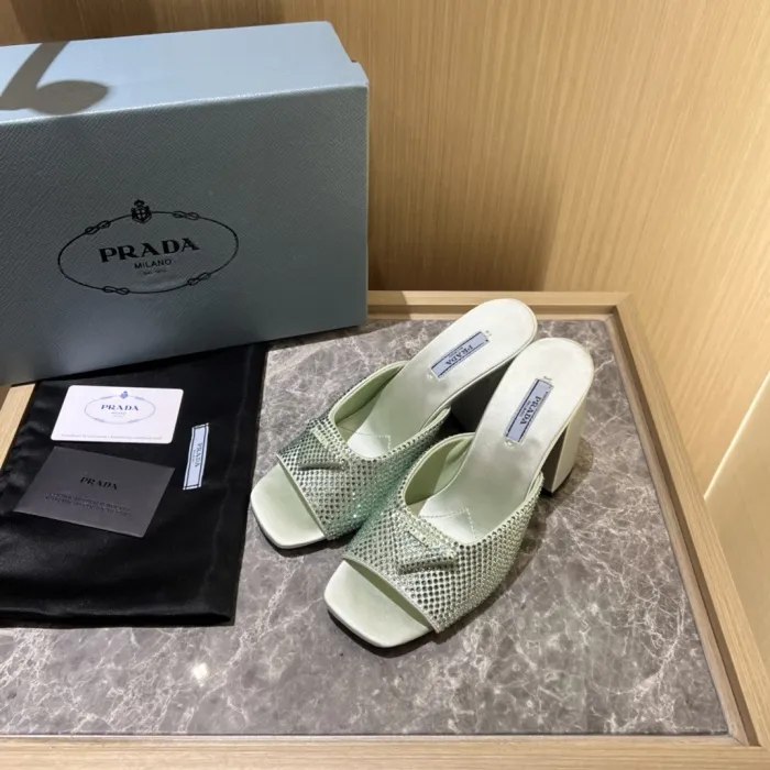 Prada Satin Pumps with Crystals Size 35-41 9-Color