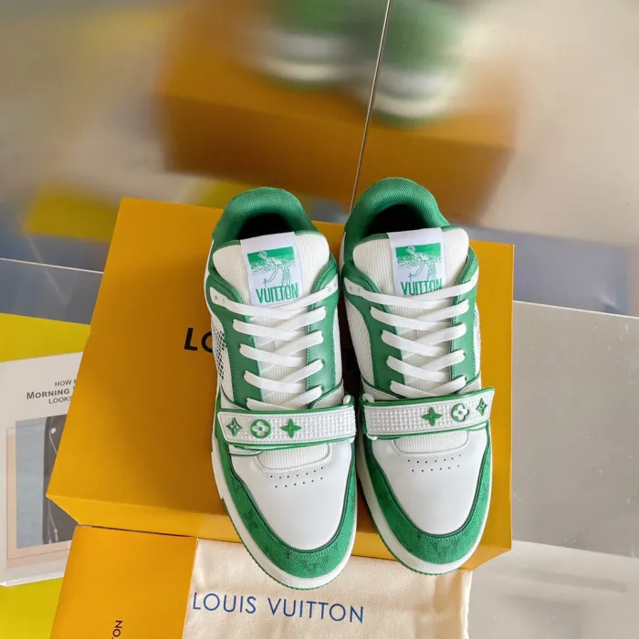 Louis Vuitton LV Trainer Velcro Strap Sneaker Size 39-45  5-Color