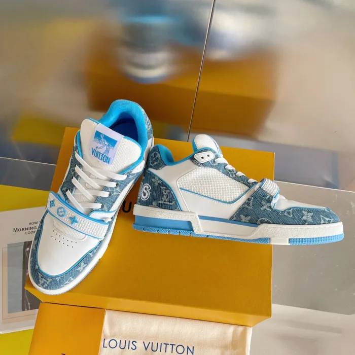 Louis Vuitton LV Trainer Velcro Strap Sneaker Size 39-45  5-Color