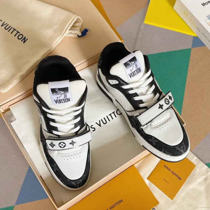 Louis Vuitton LV Trainer Velcro Strap Sneaker Size 39-45  5-Color