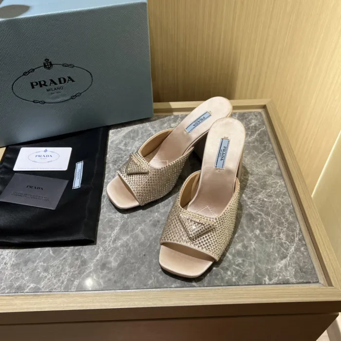 Prada Satin Pumps with Crystals Size 35-41 9-Color