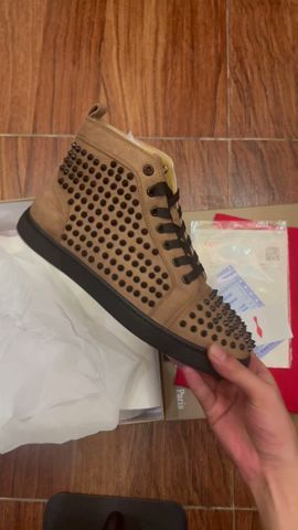 Christian Louboutin Louis Spikes High-Top Sneaker Size 36-46 10-Color