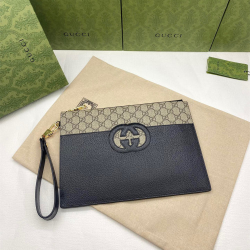 Gucci GG Supreme Unisex Clutch Bags 30*21cm