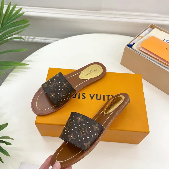 Louis Vuitton Lock It Flat Slippers Size 36-41 3-Color