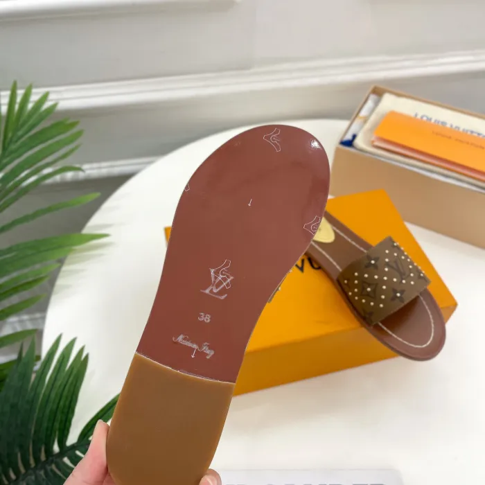 Louis Vuitton Lock It Flat Slippers Size 36-41 3-Color