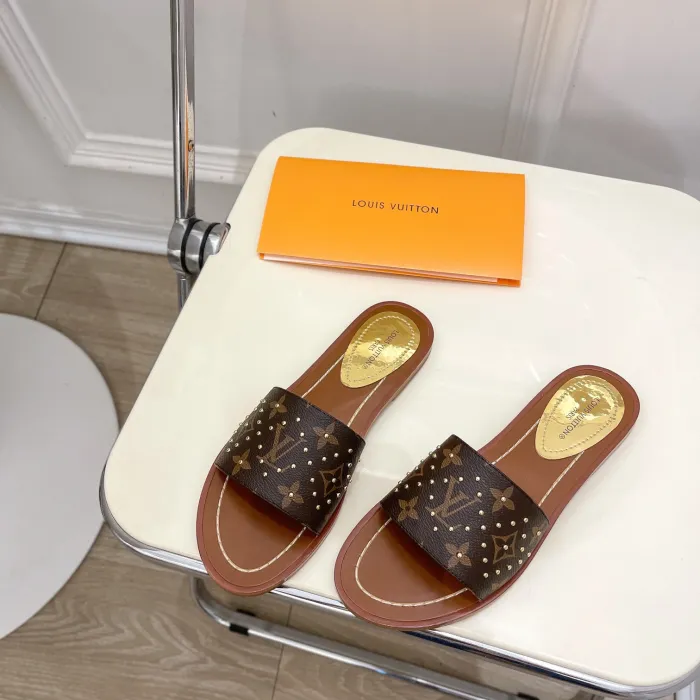 Louis Vuitton Lock It Flat Slippers Size 36-41 3-Color