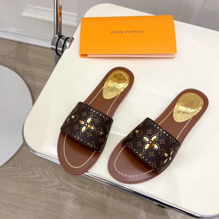Louis Vuitton Lock It Flat Slippers Size 36-41 3-Color