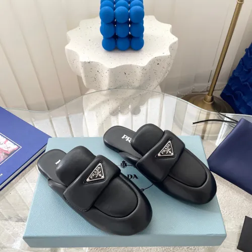 Prada Soft Padded Leather Slippers Size 35-41 4-Color