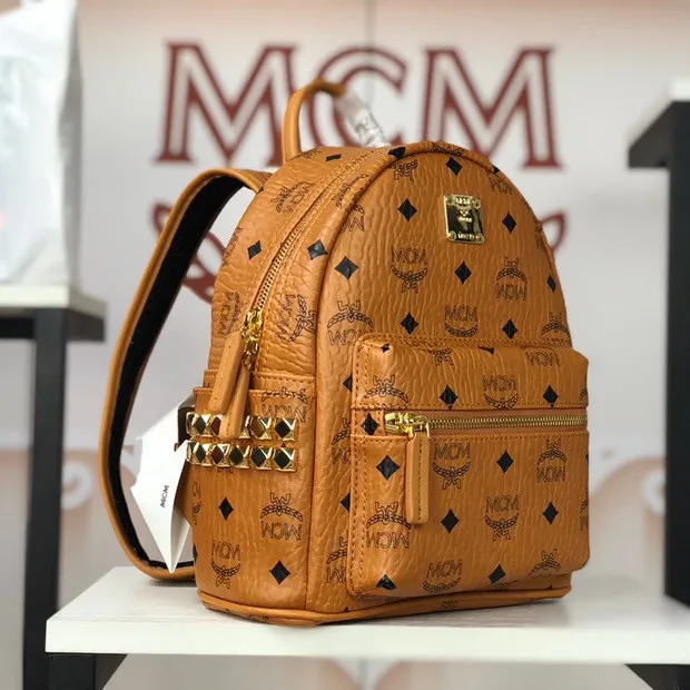 MCM Stark Side Studs Backpack in Visetos 4-Size
