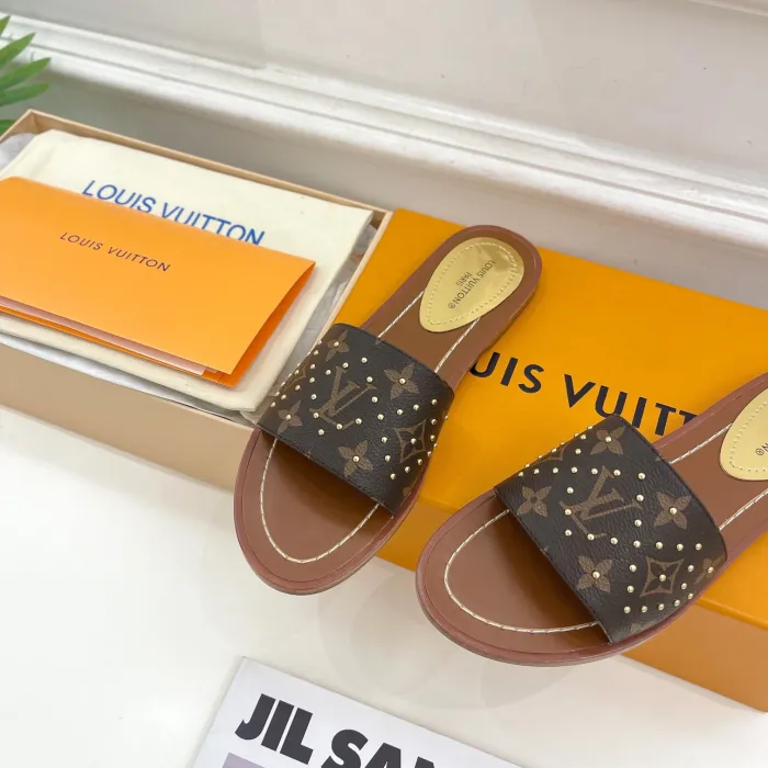 Louis Vuitton Lock It Flat Slippers Size 36-41 3-Color