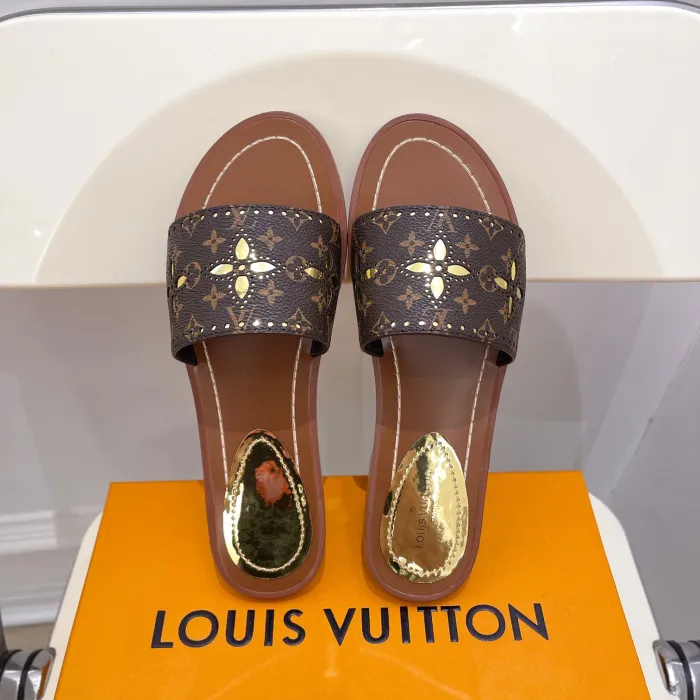 Louis Vuitton Lock It Flat Slippers Size 36-41 3-Color