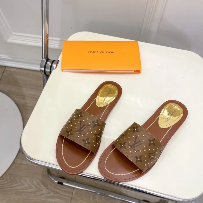 Louis Vuitton Lock It Flat Slippers Size 36-41 3-Color