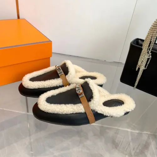 Hermes 23fw Women Winter Slippers Size 36-41