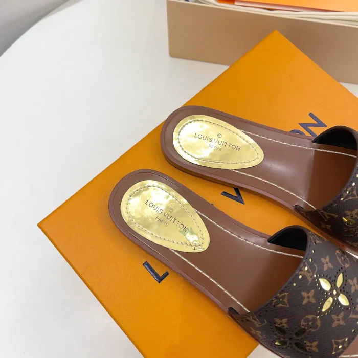 Louis Vuitton Lock It Flat Slippers Size 36-41 3-Color