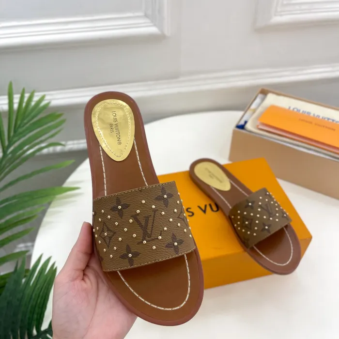 Louis Vuitton Lock It Flat Slippers Size 36-41 3-Color