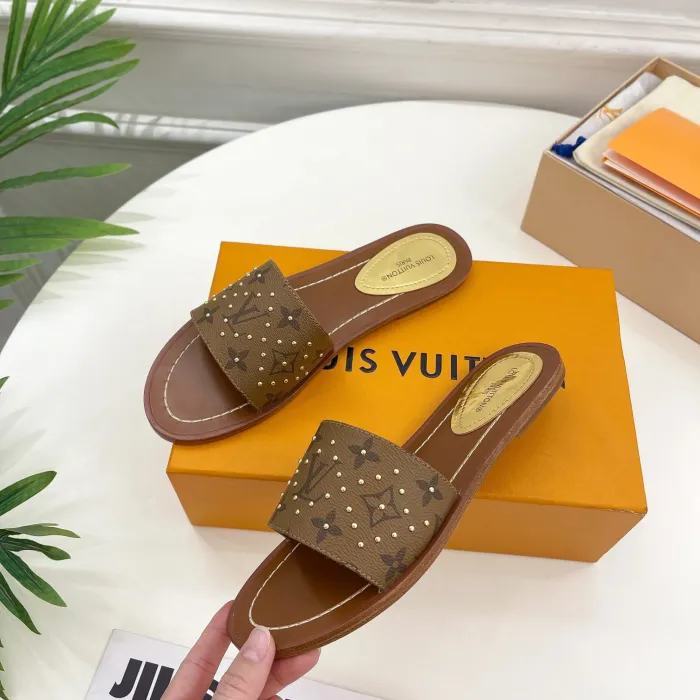Louis Vuitton Lock It Flat Slippers Size 36-41 3-Color