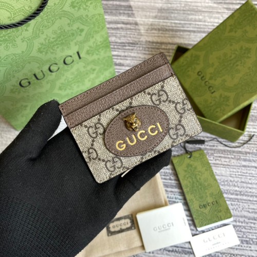 Gucci Neo Vintage GG Supreme card case Size 10*7cm Style: 597557