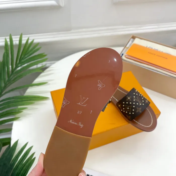 Louis Vuitton Lock It Flat Slippers Size 36-41 3-Color