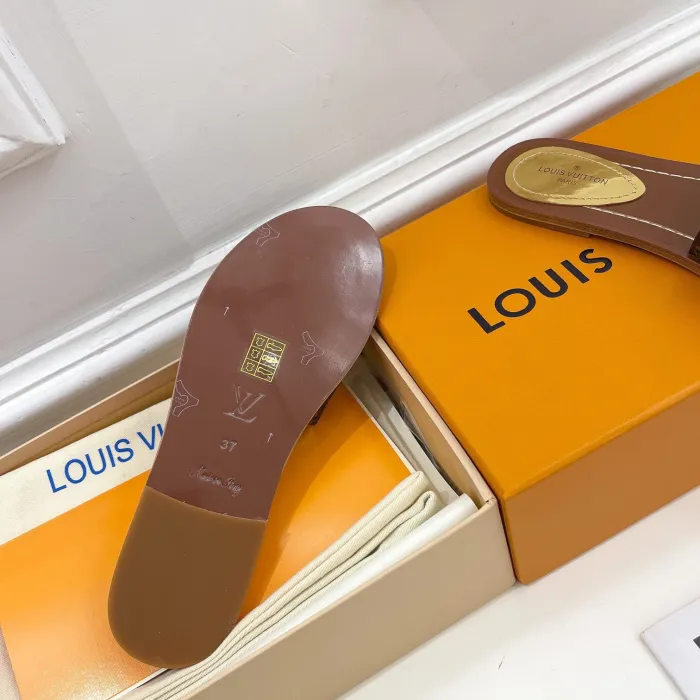 Louis Vuitton Lock It Flat Slippers Size 36-41 3-Color