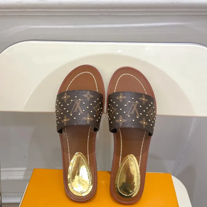 Louis Vuitton Lock It Flat Slippers Size 36-41 3-Color