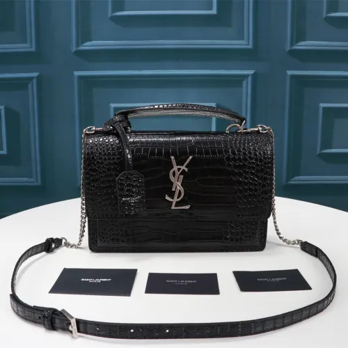 YSL Medium Sunset Women Shoulder Bags Size 25*18*5cm